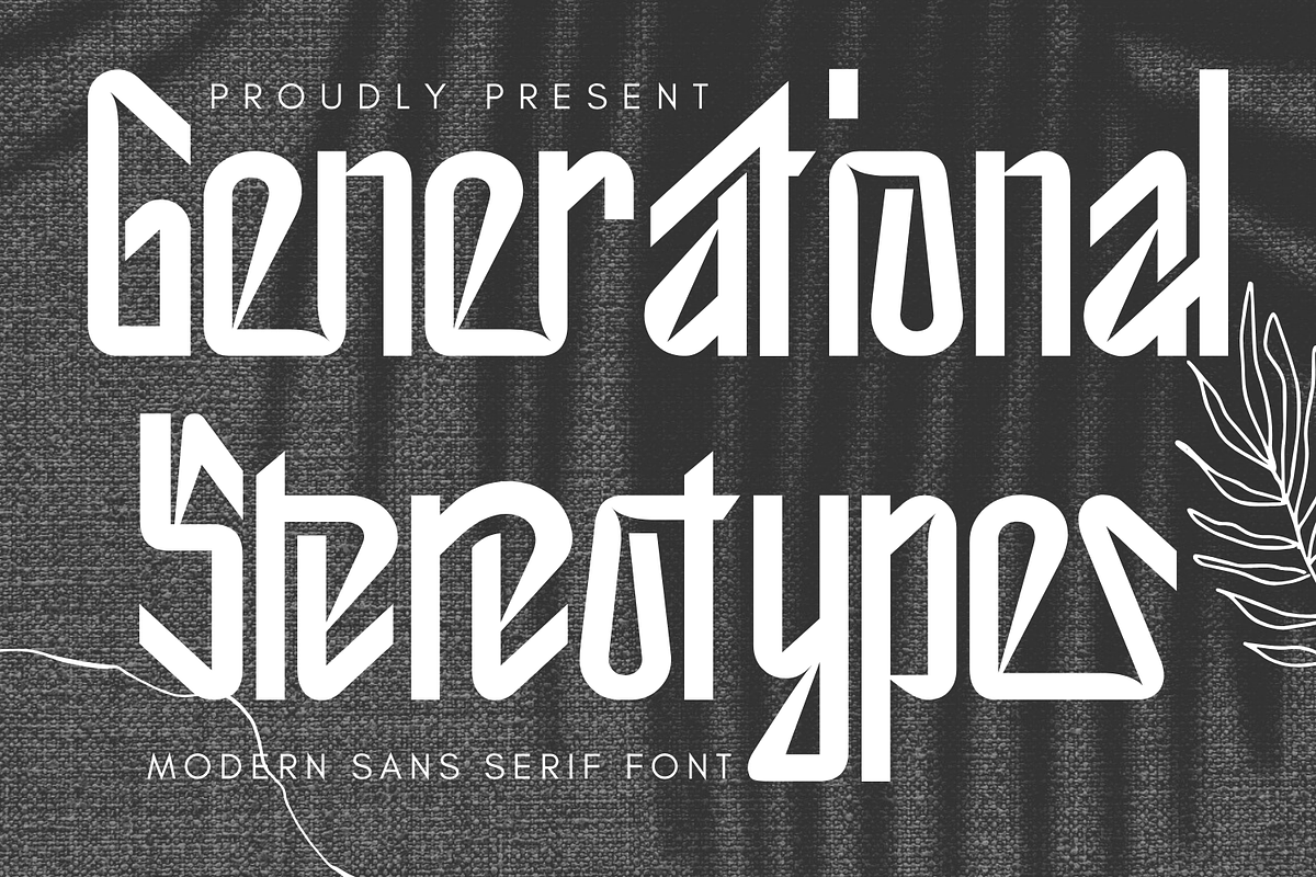Generational Stereotypes Font, a Sans Serif Font by 177Studio (Photo 1 of 8)