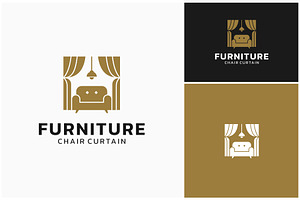 Sofa Curtain Furniture Interior Logo, a Branding & Logo Template by ika trisiana