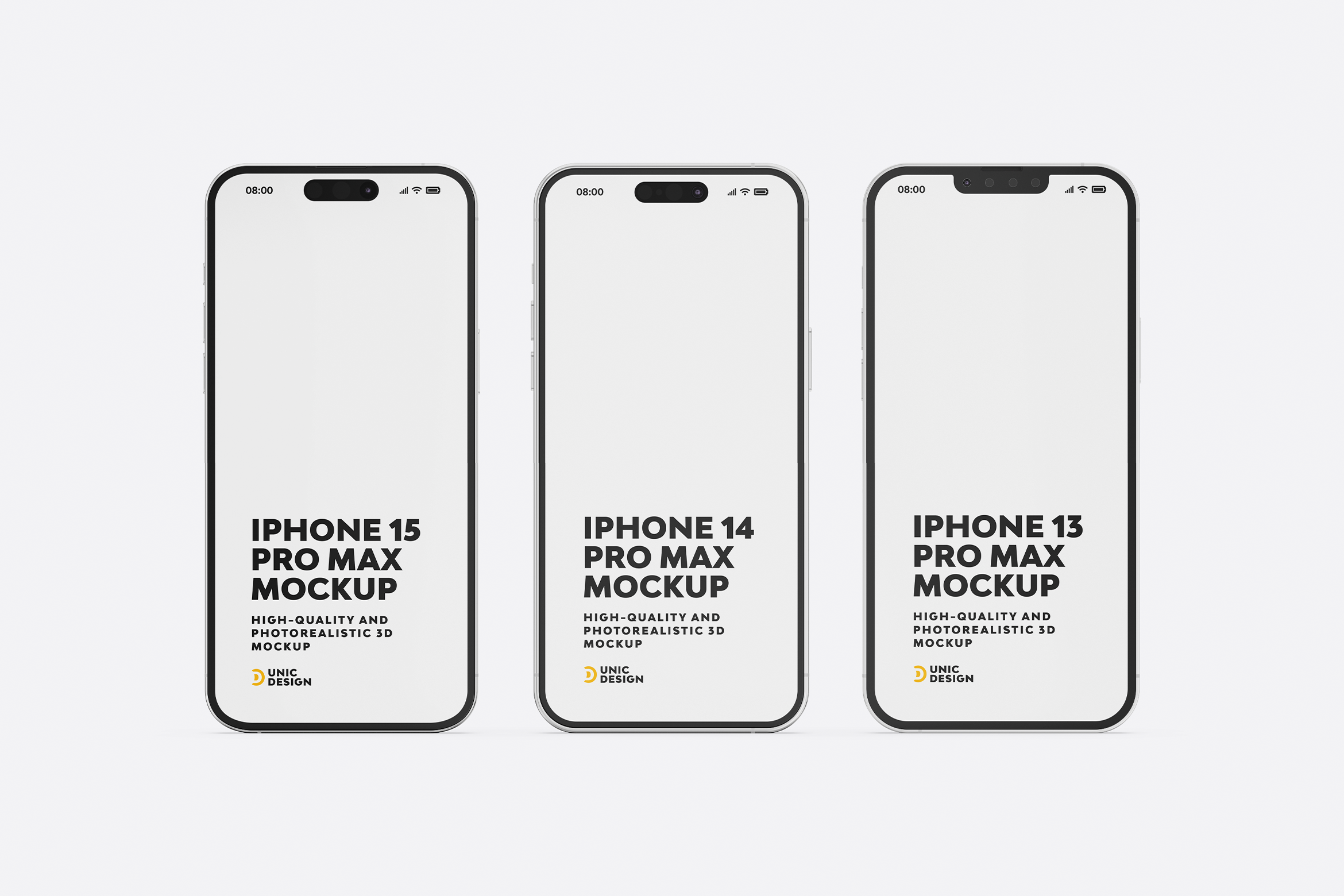 Iphone 13 Iphone 14 Iphone 15 Mockup by Unicdesign  Creative Market