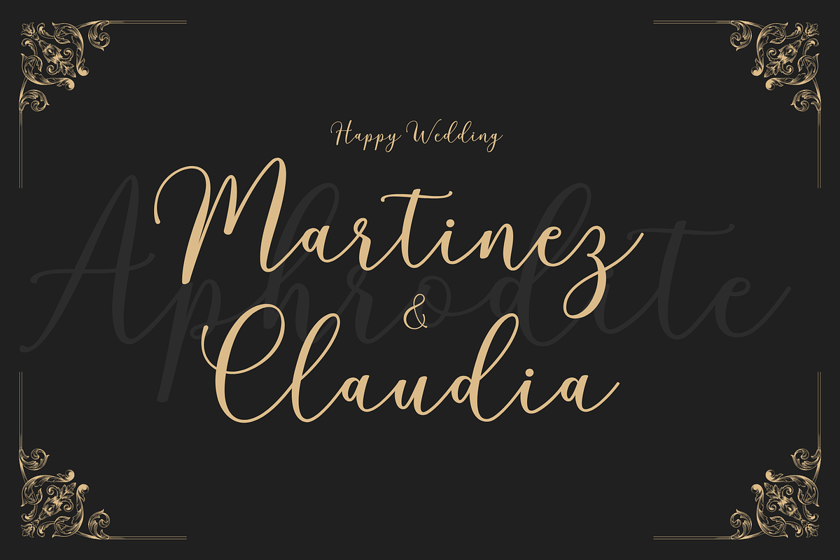 Aphrodite, a Script Font by Gatype (Photo 8 of 15)