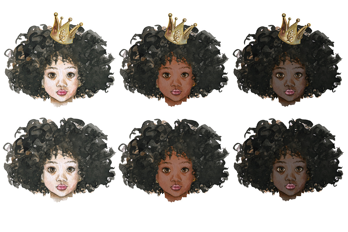 Afro baby girl 4, an Illustration by EphrazyGraphics