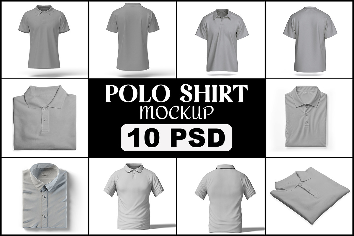 Polo T-Shirt Mockup, a Shirt Mockup by mockupbuys (Photo 2 of 12)