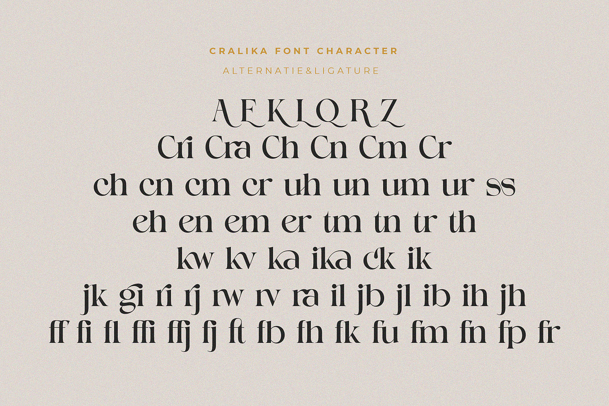 Cralika/Modern Ligature Serif, a Serif Font by ToniStudio (Photo 8 of 11)