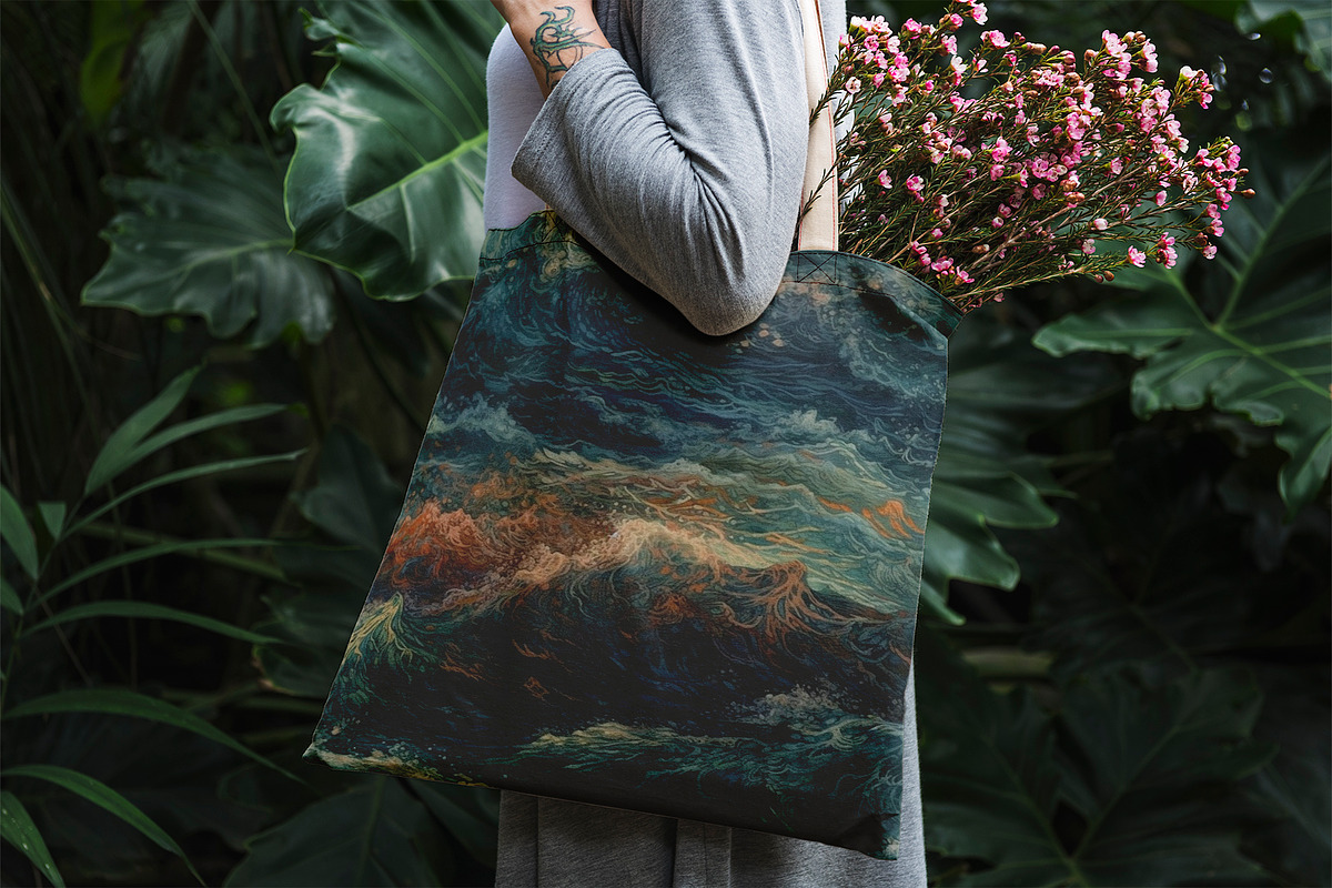 Aquatica - Ocean Oil paintings, a Pattern Graphic by Pixel Perfect Patterns (Photo 3 of 9)