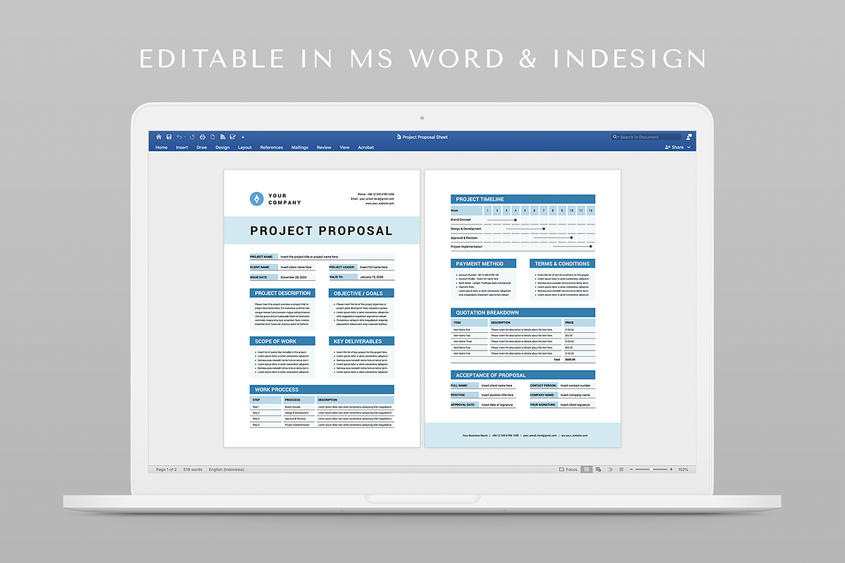 Project Proposal, a Stationery Template by Leaflove (Photo 5 of 5)