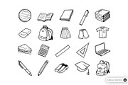 School Doodle HandDrawn Illustration, an Object Graphic by SLAB! Design (Thumbnail 2 of 3)