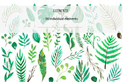 Watercolor Leaves Set, an Object Graphic by YuMyart (Thumbnail 2 of 4)