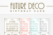 FutureDeco Birthday Card, a Card Template by Satchel & Sage (Thumbnail 1 of 3)