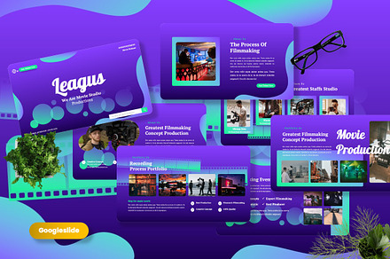 Leagus - MovieProduction Googleslide, a Presentation Template by Dhabee