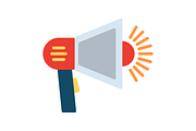 Megaphone Flat Icon, a Duotone Icon by Pexelpy (Thumbnail 2 of 2)