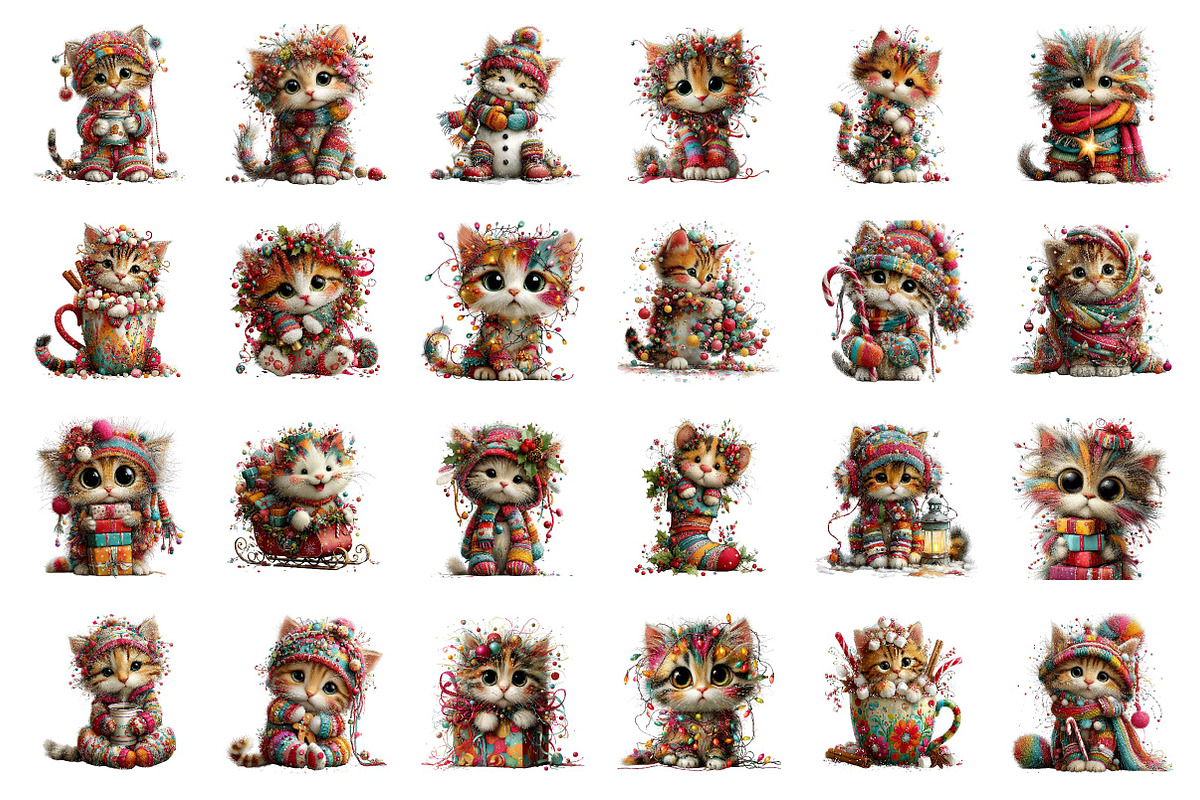 Cute Holiday Kitty Whimsical PNG, a Seasonal Illustration by fashionaddict (Photo 4 of 6)