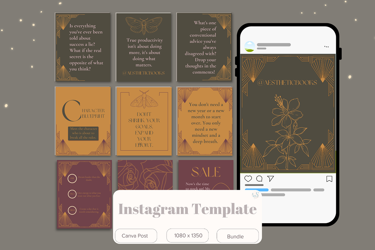 Moody Bookstagram Templates