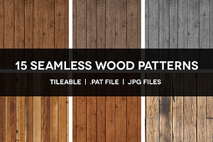 15 Seamless Wood Patterns