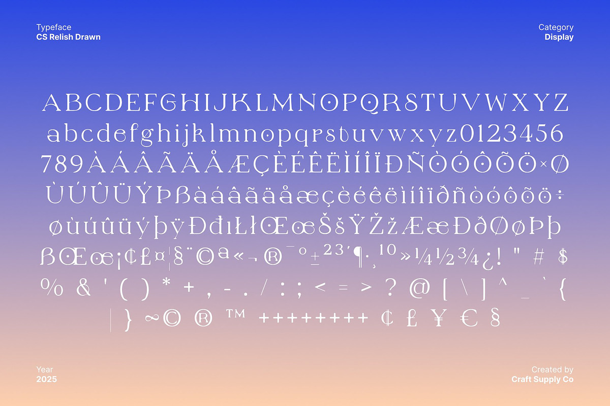 CS Relish Drawn, a Serif Font by Craft Supply Co. (Photo 8 of 8)