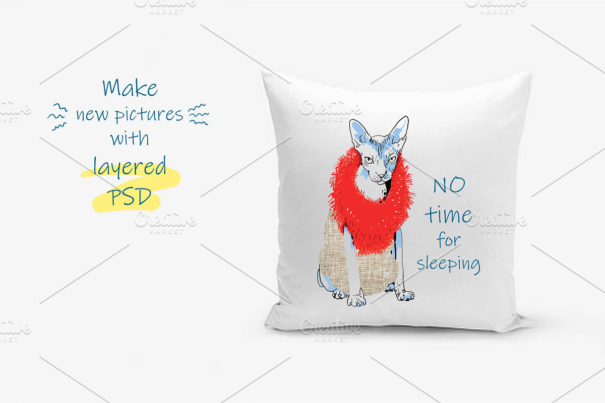 Deluxe cats with beautiful mind, an Illustration by Zooza Art (Photo 4 of 5)
