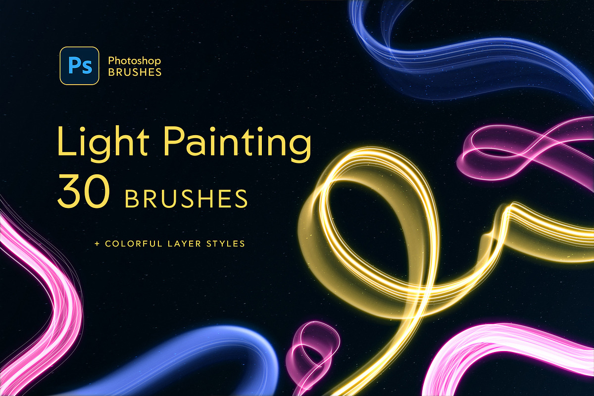 Light Painting Photoshop Brushes, a Brush Add-On by Andrew Skoch Design (Photo 10 of 11)