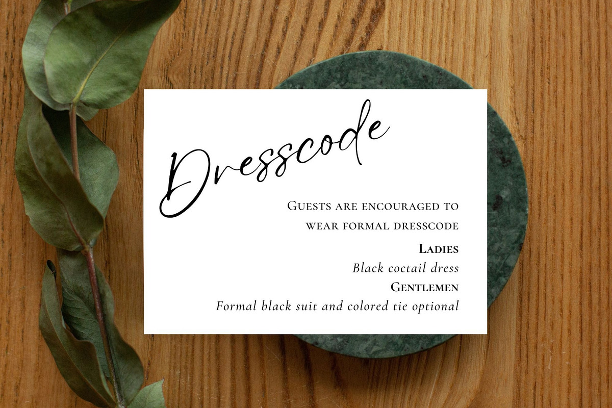 Dresscode request insert card