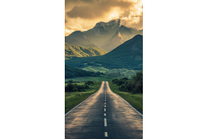 Scenic mountain highway, a Nature Photo by Beautiful things