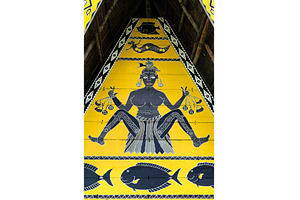 Traditional Bai Roof Painting in, an Arts & Entertainment Photo by Leonid Andronov