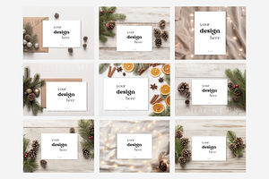 Winter Card Mockup Bundle