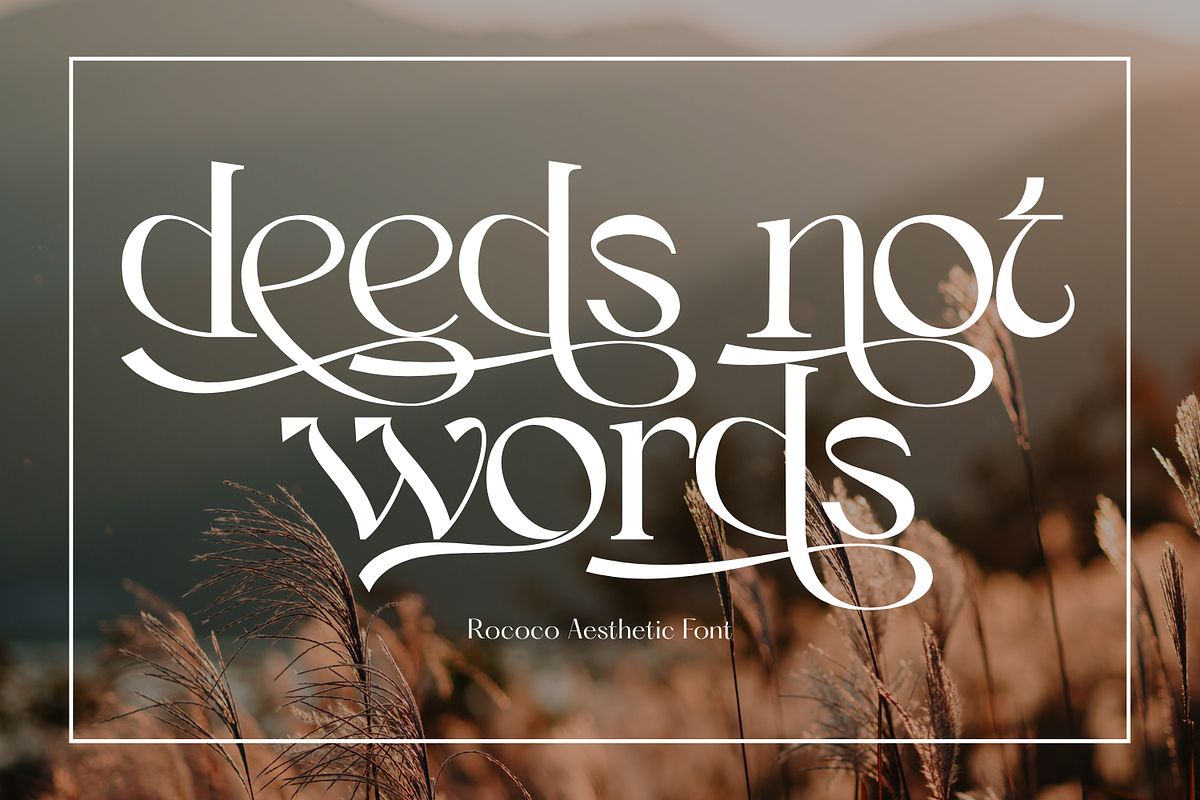 Rococo Aesthetic - Elegant Font, a Script Font by 177Studio (Photo 2 of 8)
