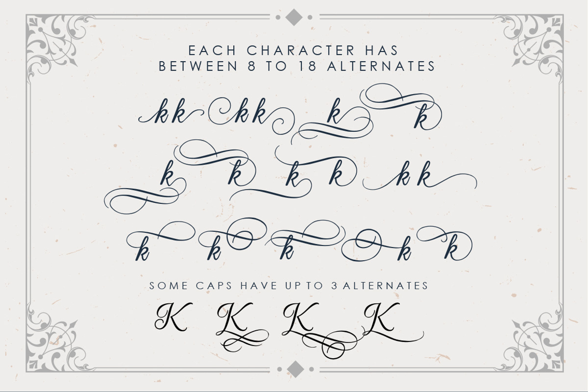 Beradon Script -Elegant Wedding font preview 3