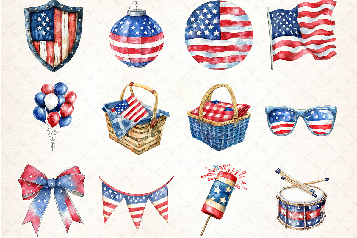 Watercolor Labor Day, an Illustration by DreamCafeArt (Photo 4 of 4)