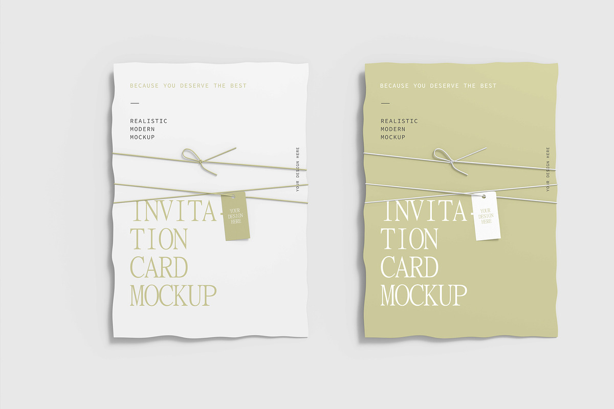 Invitation Greeting Card Mockup Set, a Product Mockup by graphypix (Photo 3 of 4)