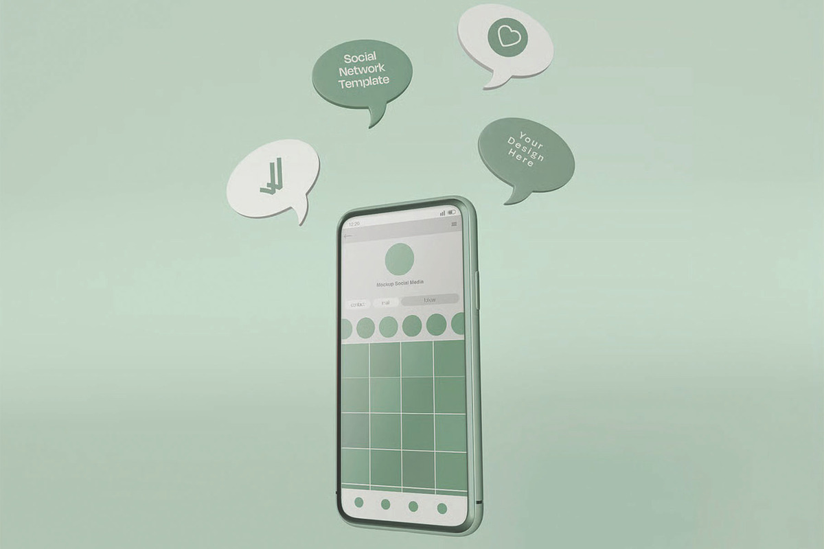Smartphone Screen Mockup, an Advertising Mockup by skybluecreative (Photo 1 of 3)