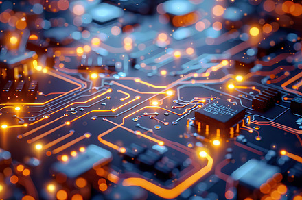 Close-up of Advanced Circuit Board,, a Background Photo by LOGOCREATIVE