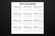 Calendar 2019 Planner Design, a Stationery Template by WORAKAMON Design Studio (Thumbnail 4 of 4)