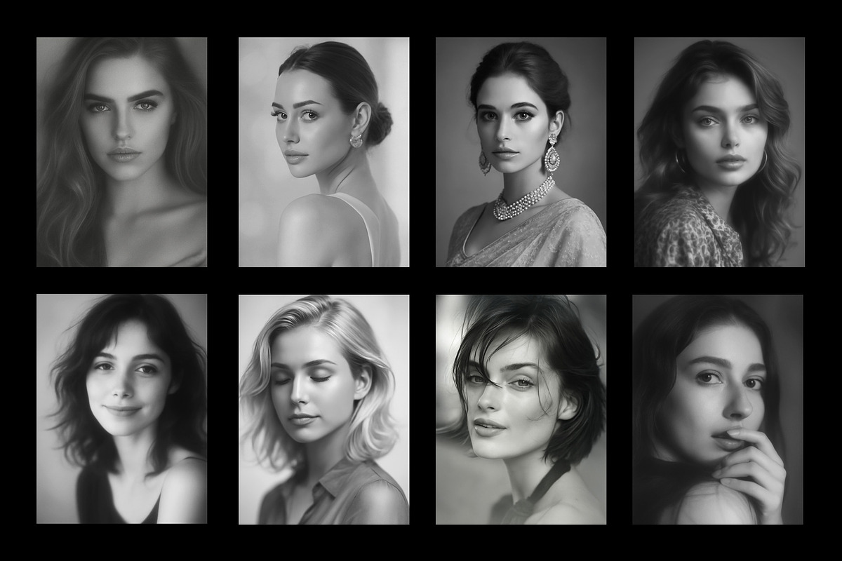 MonoMood Stock Images 50 Faces, a Beauty & Fashion Photo by We Design Everyday (Photo 2 of 6)