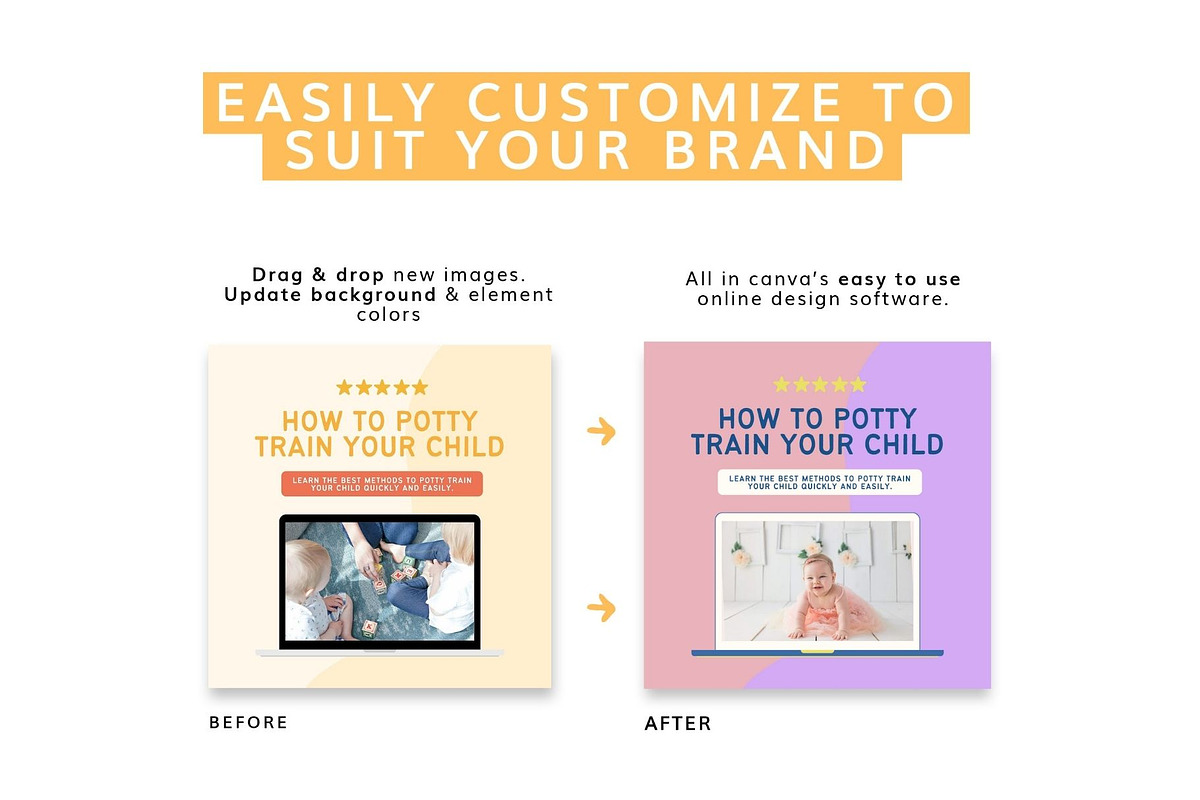 Kids Instagram Feed Canva Templates, a Social Media Template by Cultive Creative (Photo 3 of 7)