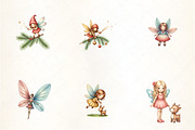 Fantasy Christmas Fairy Clipart Bund, an Illustration by CrexoraLab (Thumbnail 2 of 5)