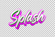 Splash PSD 3D Editable Text Effect, a Layer Style Add-On by TrueVector (Thumbnail 2 of 2)