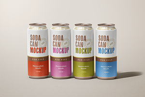 Soda Can Mockup, an Advertising Mockup by Xtrahive