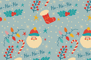 Seamless Pattern of Christmas Elemen, a Texture Illustration by JYa_Design