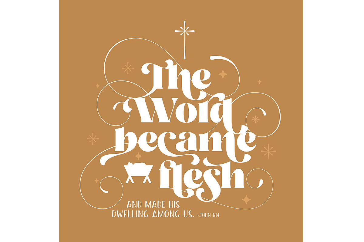 The Word Became Flesh lettering, a Graphic by Sync Design Soultions