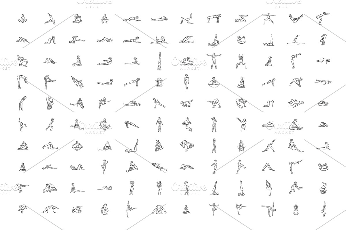 120 yoga poses set, an Icon by Artha Design Studio (Photo 2 of 2)