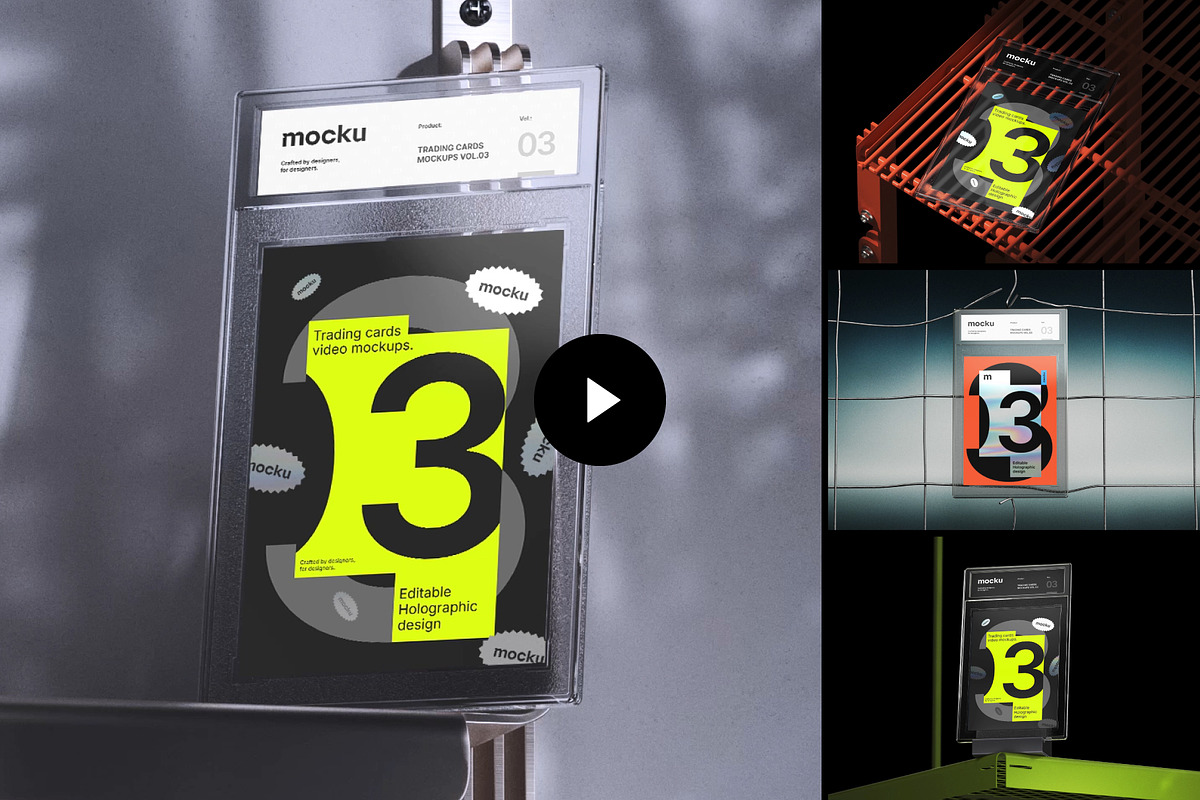 Trading Cards Video Mockups Set, a Product Mockup by Mocku (Photo 1 of 4)
