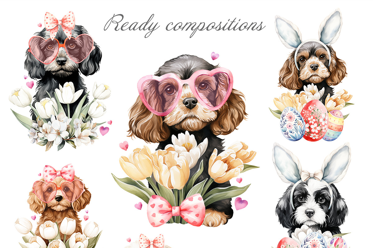 Festive dogs bundle, an Animal Illustration by TheCuteShop (Photo 8 of 33)