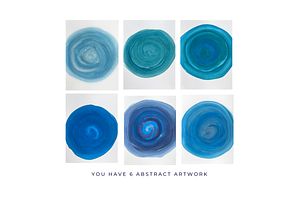 ABSTRACT BLUE AURA ART