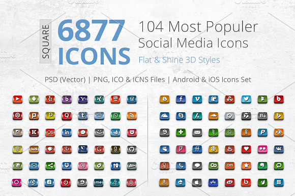 3D Social Media Pack Square