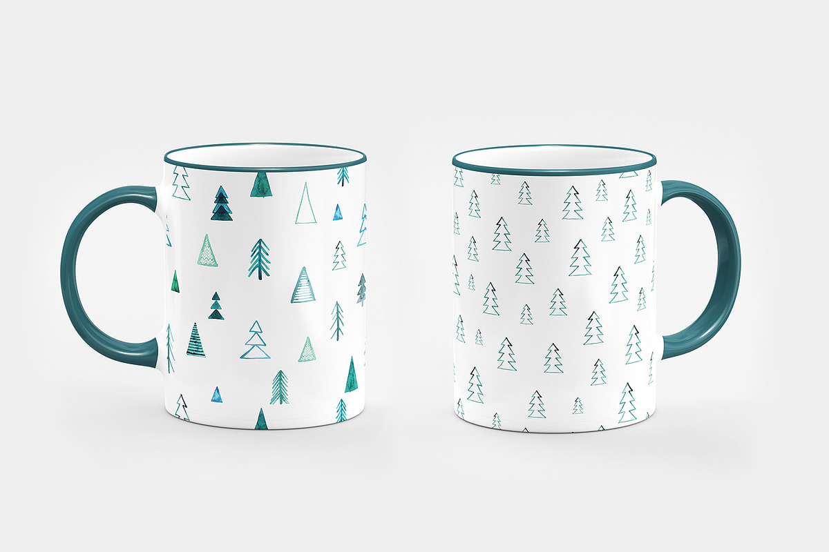 6 Seamless WINTER patterns., a Seasonal Illustration by ElenKoss (Photo 3 of 7)