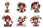 Funny Christmas Carrot & Fork, a Seasonal Illustration by CreationArt (Thumbnail 4 of 5)