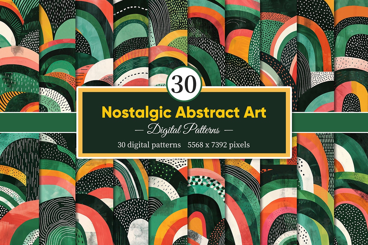 Nostalgic Abstract Art, a Decorative Illustration by Housui Patterns (Photo 1 of 8)