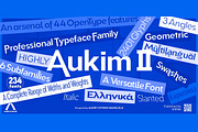 Aukim II Compressed, a Sans Serif Font by Aukimvisuel (Thumbnail 1 of 15)
