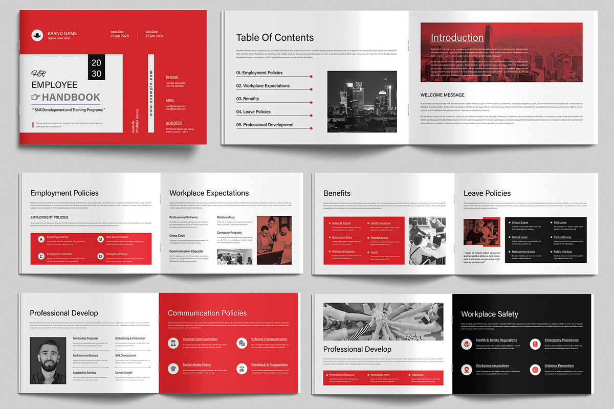 HR Employee Handbook Template, a Brochure Template by MightyDesign (Photo 1 of 9)