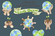 Earth Day Watercolor clipart, a Healthcare Illustration by BarvArt (Thumbnail 3 of 7)