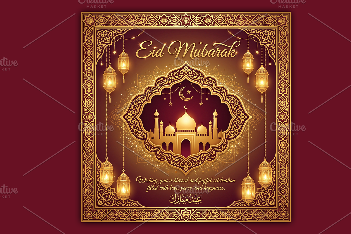 Luxury Eid Mubarak Greeting Card, a Holiday Photo by microtasker (Photo 1 of 2)